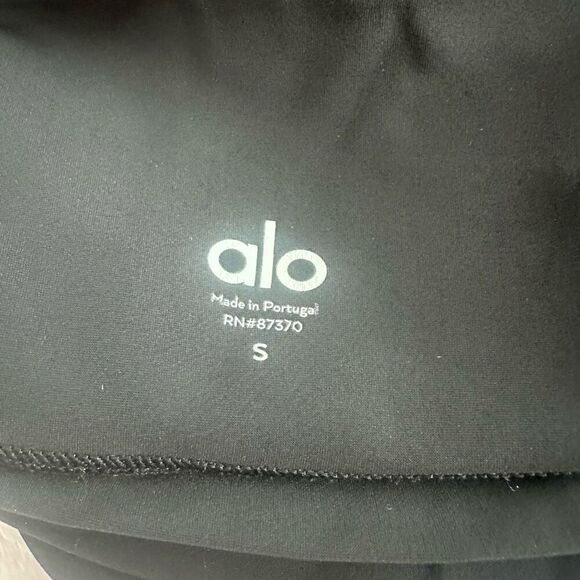 Alo Yoga Women's S High Waist Ripped Warrior Leggings Black Trendy Athleisure - Picture 6 of 8